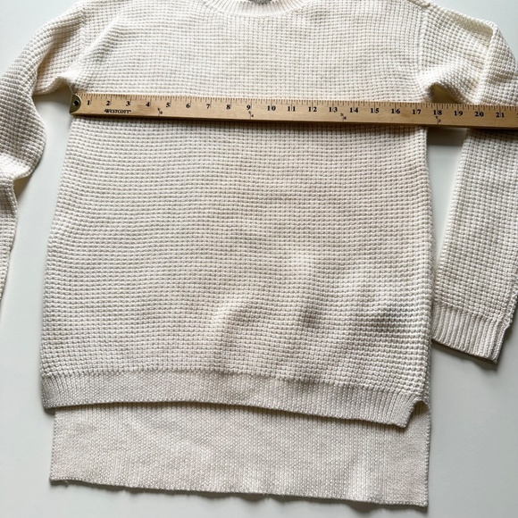 Wilfred Free Isabelli Waffle Knit Crew Neck Sweater Merino Wool Women XXS Hi Lo - Picture 6 of 11